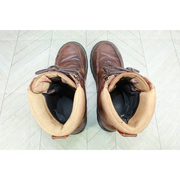 LL Bean Kangaroo Brown Leather Vibram Mid Upland Hunting Boots Size 11 M - Picture 7 of 9